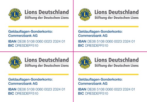 Aufkleber Geldauflagen-Sonderkonto