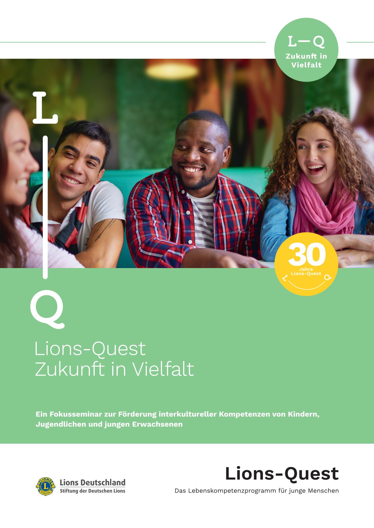 Informationsbroschüre DIN A4 Lions-Quest "Zukunft in Vielfalt" 