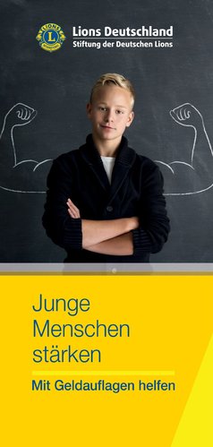 Flyer: Mit Geldauflagen und Bußgeldern helfen